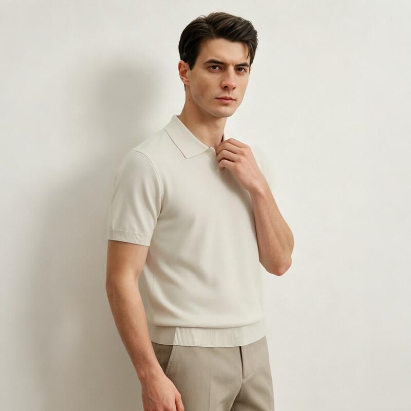 SHANSHAN Quiet Luxury Tencel Men's Polo Shirt