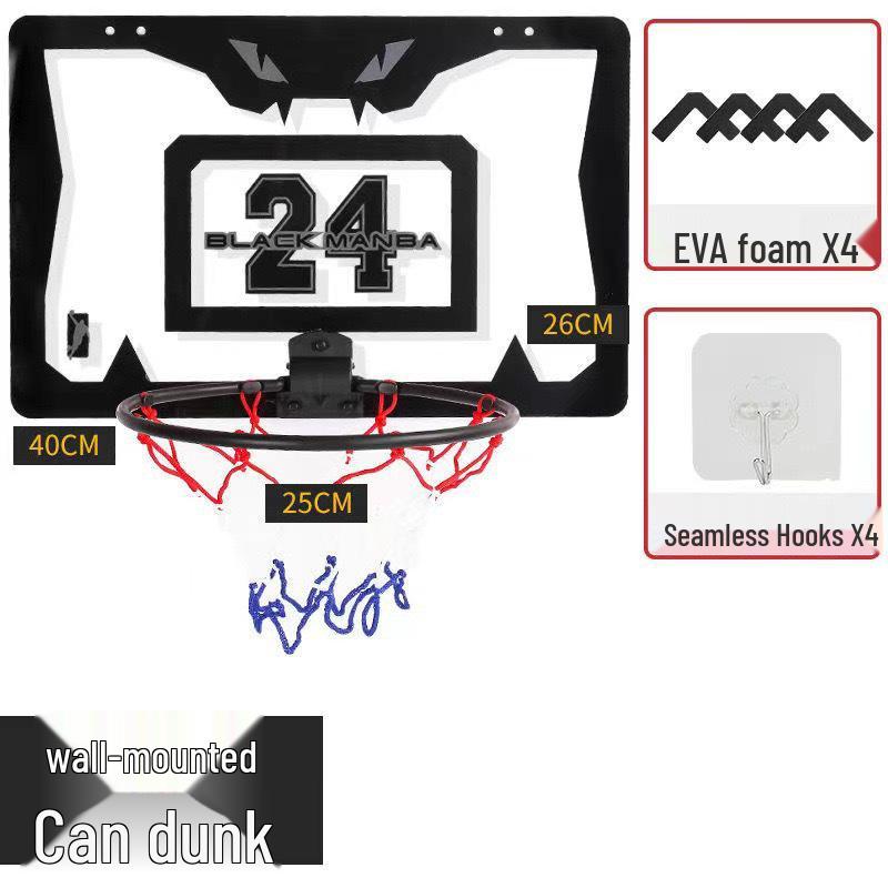 Punch-Free Foldable Basketball and Volleyball Hoop for Kids - Indoor/Outdoor Wall-Mounted Dunk Board