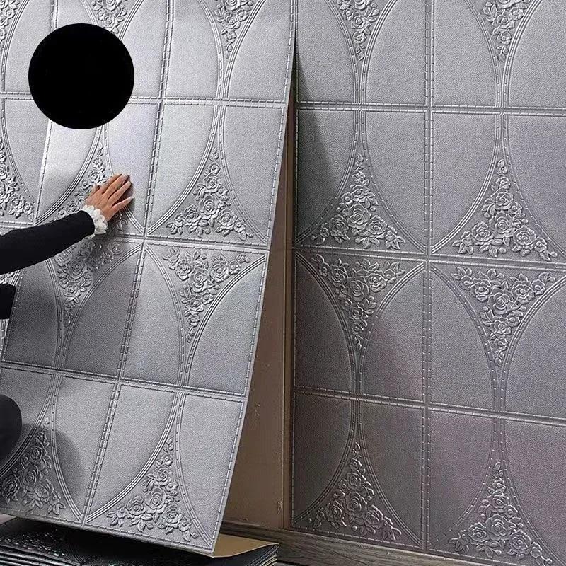 3D Soft Foam Brick Wallpaper Sticker Roll DIY Self Adhesive Living Room Home Kitchen Bathroom Decorative Wall Paper