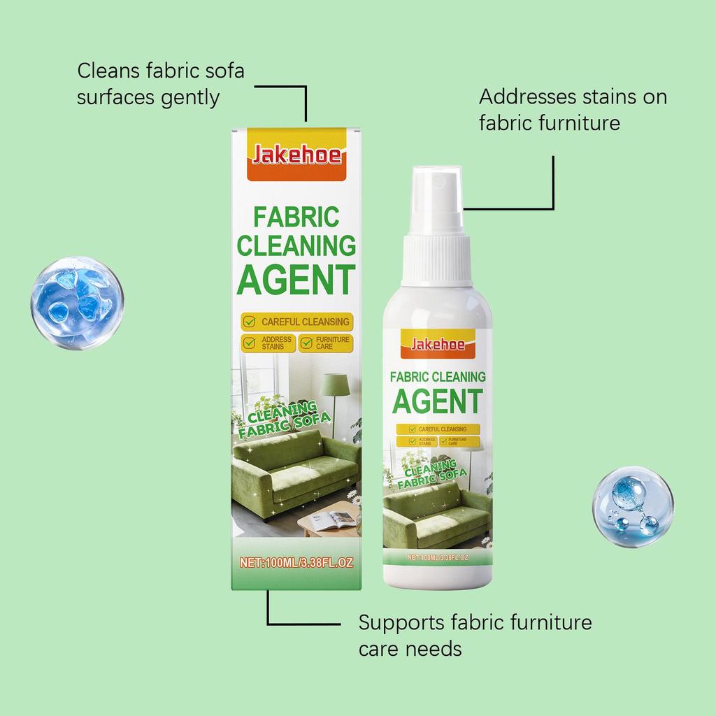 JAKEHOE Fabric Sofa & Carpet Cleaner - Stain Remover for Curtains, Upholstery & More