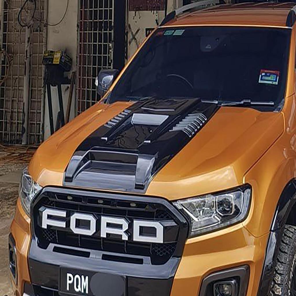 ABS Bonnet Hood Scoop Cover For Ford Ranger Raptor 2015-2025 Matte Black Air Flow Intake Scoop Bonnet Vent Bonnet Protector