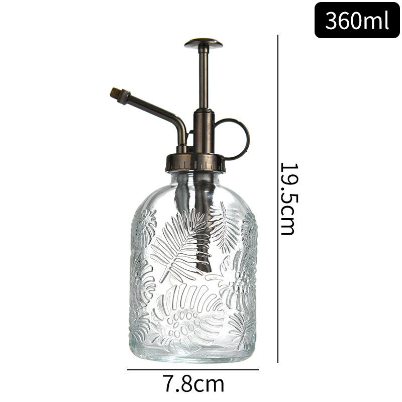 New Colorful Glass Flower Watering Sprayer Maple Leaf Shape High-End Hand-Press Type360mlGarden Sprinkler Spray Bottle