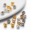 10Pcs/Pack 4/5/6mm 14/18K Gold Color Plated Big Hole Beads for Handmade DIY Necklace Bracelets Jewelry Making Accessories
