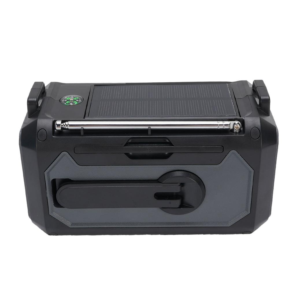 12000mAh Radio SOS Reminds Flashlight Power Bank AM FM WB Solar Hand Crank Radio with Battery Indica