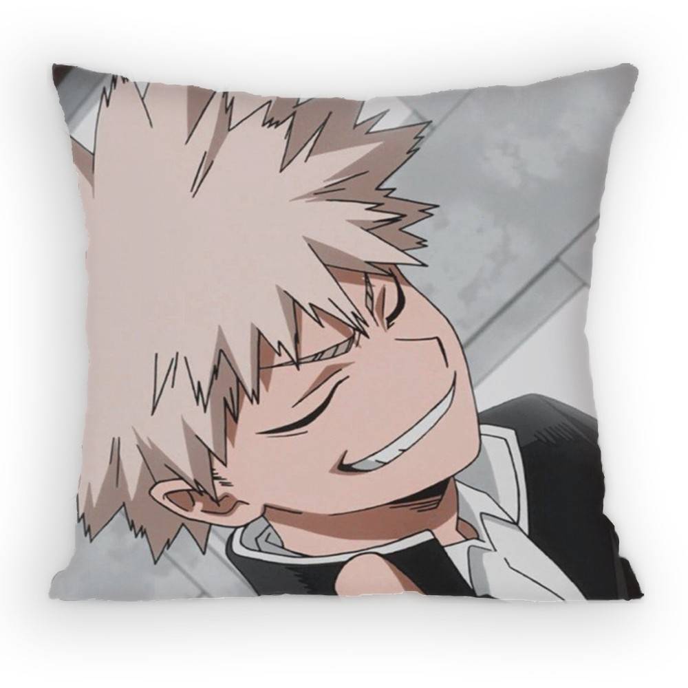 

Cartoon Anime Character Katsuki Bakugo Pillow Case Sofa Living Room Bedroom Headboard Backrest Cushion Square Cushion Nap Time 30x30 cm
