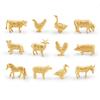 Miniature Pvc Farm Animal Model Pack With Static Livestock And Poultry For Collection And Decor