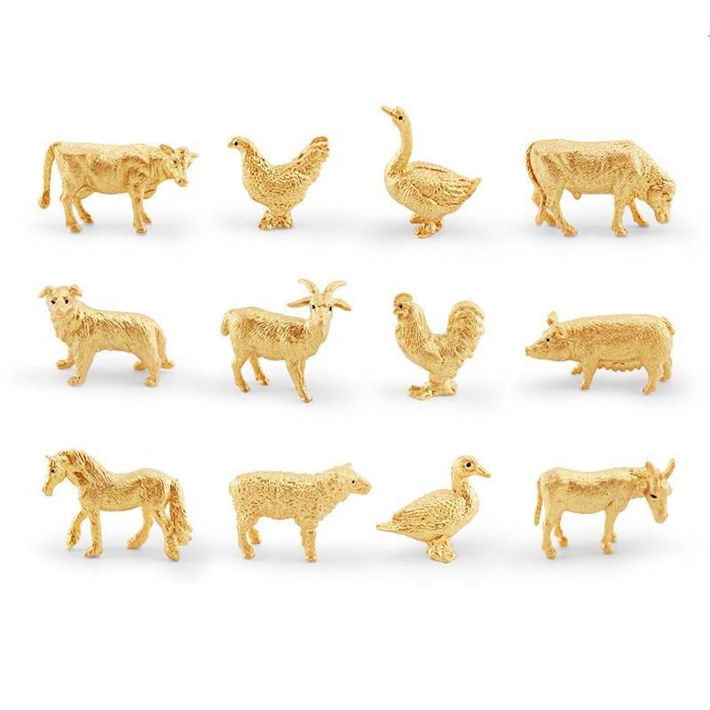 Miniature Pvc Farm Animal Model Pack With Static Livestock And Poultry For Collection And Decor