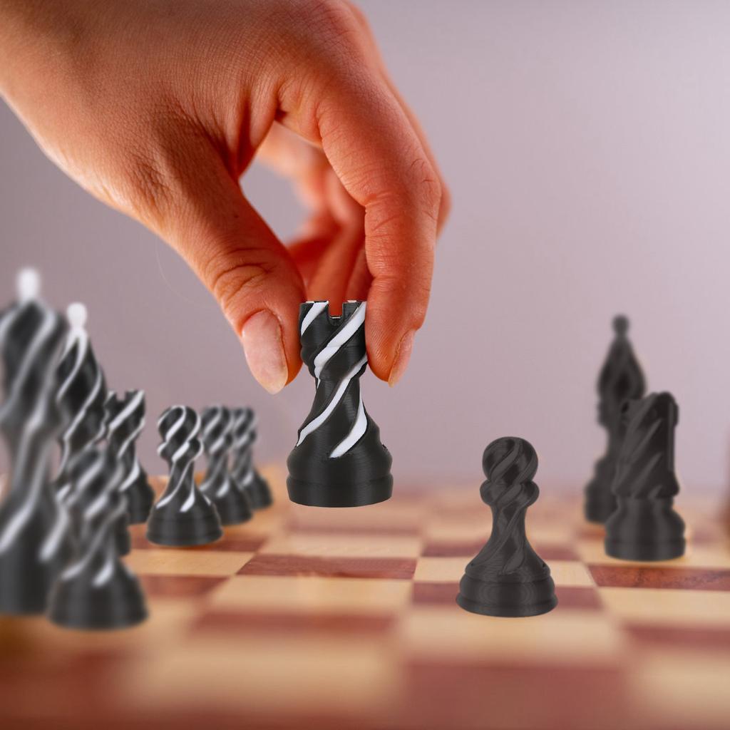 3D-печатная шахматная серия, декомпрессионная игрушка, вращающаяся спираль, вихревая спираль для снятия стресса и беспокойства
