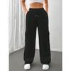 Women's Autumn and Winter Solid Colour Casual Straight Leg Wide Leg Pants