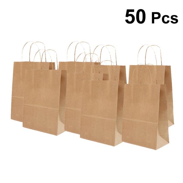 15x8x21cm Gift Paper Bag Birthday Wedding Party Handle Bag 10 Colors Supply