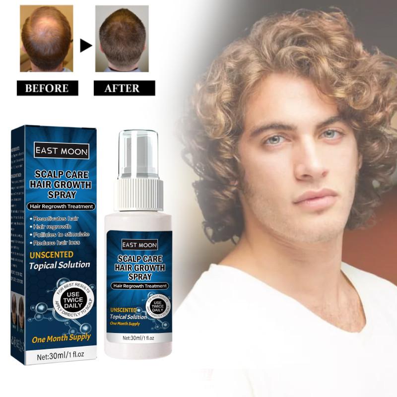East Moon Men's Hair Growth Spray For Thicker Hairline And Prevents Hair Loss