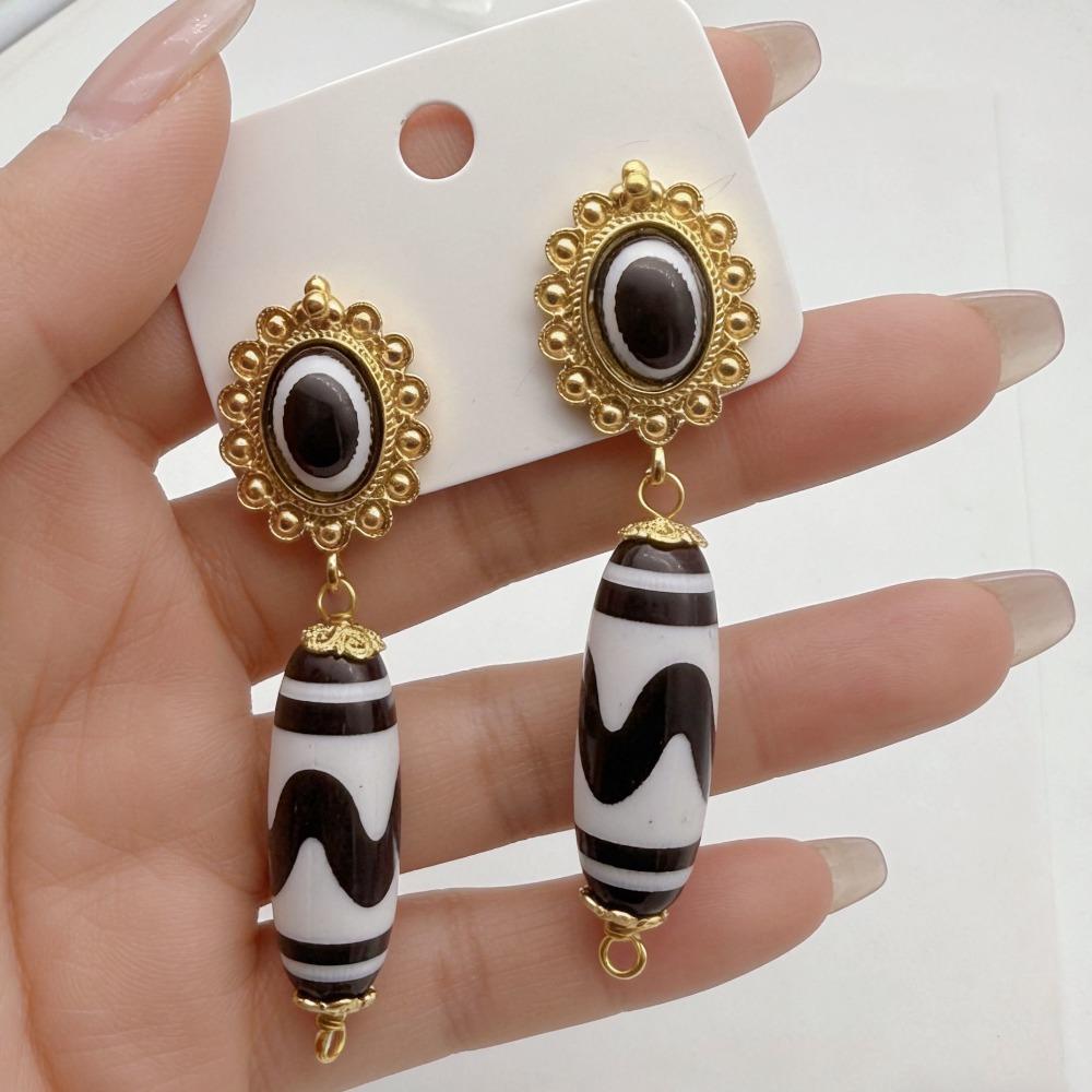 Retro Tibetan Earrings Ethnic Style Versatile Nepalese Niche Earrings Jewelry Stud Earrings Women