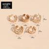 5PCS Retro Multi-element Leaf Geometric Ear Cuff Non-Piercing Ear Bone Clip Men and Women