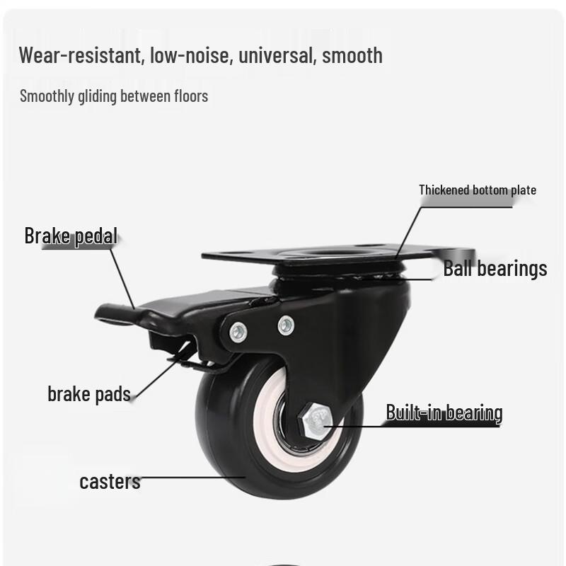 Lian Pin Hui Rolling Plant Caddy with Wheels, 4-Pack