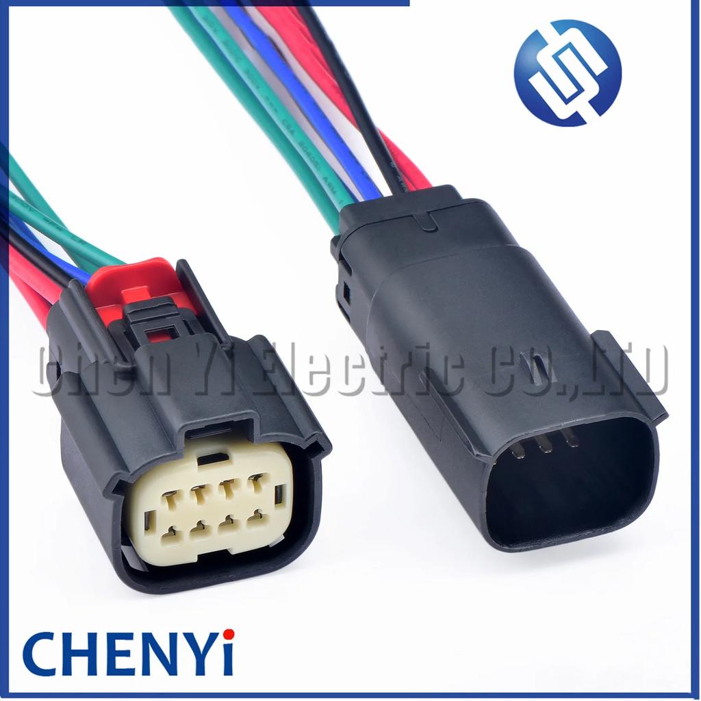8 Pin 33472-0801 Auto Electrical Headlight Light Socket Car Engine Cable Plug for Ford BUICK Chevrolet With Wiring Harness