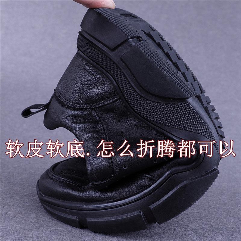 Men's shoes genuine leather autumn breathable first layer cowhide winter velvet sports shoes casual leather shoes soft leather soft sole shoes men