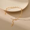 K Gold Plated Copper Natural Freshwater Pearl Elegant Women Bracelet