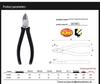 Japan KEIBA N-205S/206S/207S Electrician's Angled Pliers and Wire Cutter