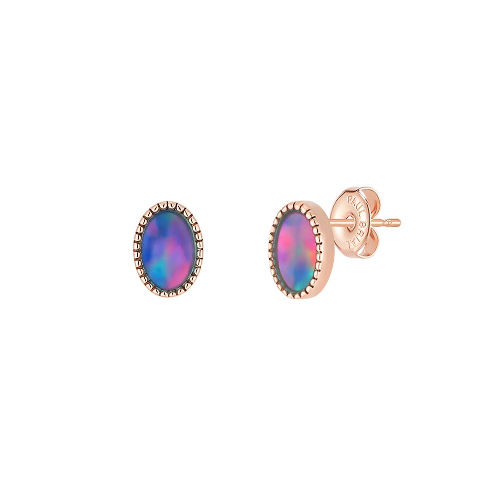 Paul Brial Oval Mother-Of-Pearl Earrings Pybe0166