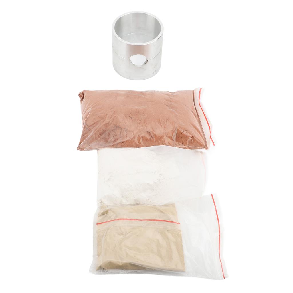 Aluminiumlegierung Sandgusskasten Schmuckguss Zylindrischer Behälter für DIY Metallschmuckherstellung