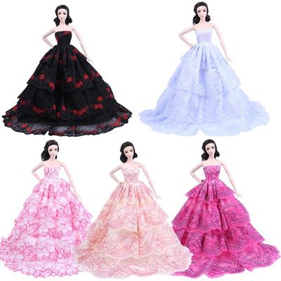 30cm High-End Multi-Layer Wedding Dress Doll Clothes Set for Fashion Dolls