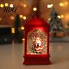 Winter Seasonal Home Decor Christmas Snow Lantern Battery Operated Swirling Water Glittering Vintage Holiday Party Table Centerpiece Santa