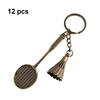 1/12Pcs Badminton Keychain Three-dimensional Pendant Decorations Mini Key Rings Ornaments Home Storage