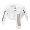 Solar 360 Grad rotierenden Drehteller Uhr Telefon Schmuck Display Stand LED Licht (Weiß)