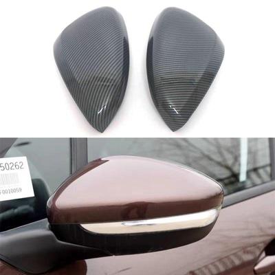 Cubierta de Espejo Retrovisor de Fibra de Carbono Negro Brillante para Peugeot 208, 301, 2008
