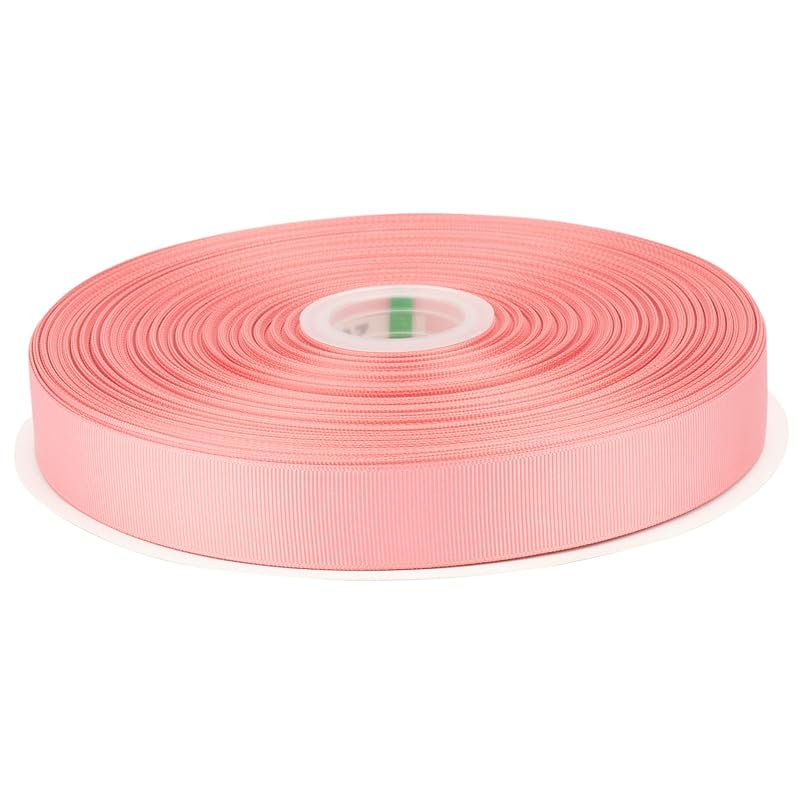 

[Tekdeere]Width 25mm solid dusty rose grosgrain ribbon, perfect for gift wrapping, sewing, hair accessories, wedding decorations - 91m/roll