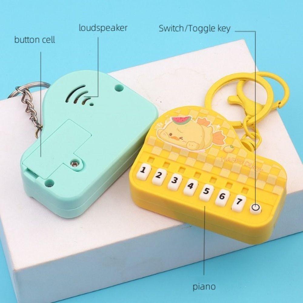 Animal Electronic Keyboard Keychain Portable Piano Key Chain  Leisure Entertainment