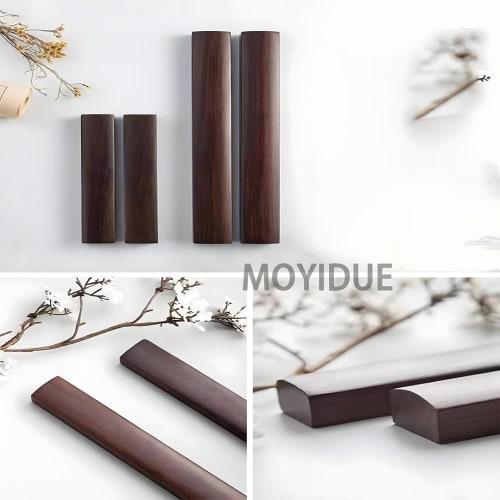 MOYIDUE Pair of Portable Otogi (Kaijaku) Clappers, Buddhist Temple Accessories, Obon Supplies, Ebony, 18 X 3.5 X 2 Cm