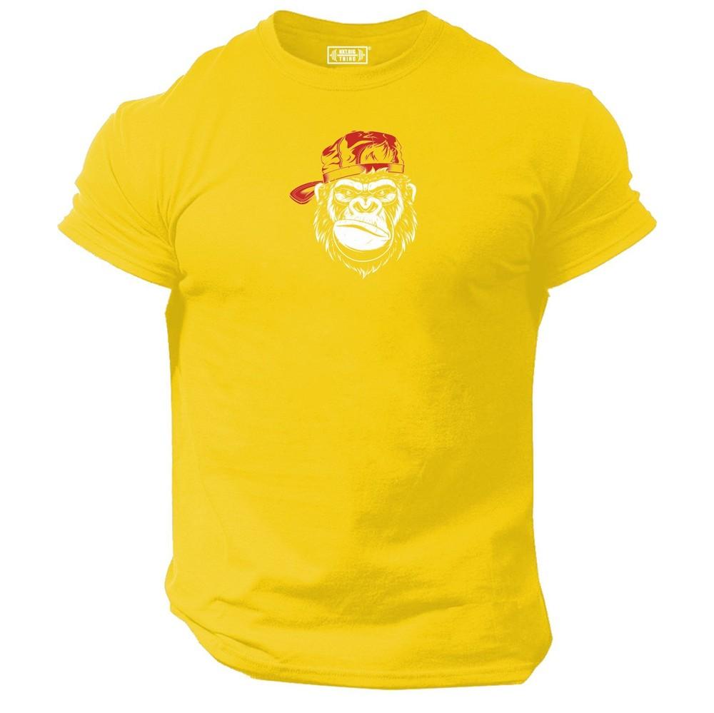 Cool Gorilla T Shirt Gym Clothing Bodybuilding Training Workout Exercise Mma Top