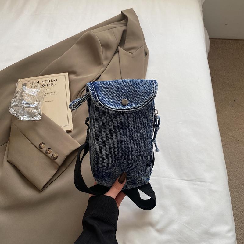 Mobile Phone Bag Women's Denim Water Cup Bag Mini Shoulder Crossbody Bag Coin Purse