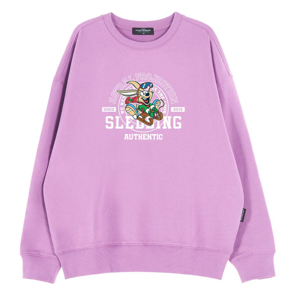 ASTRAL PROJECTION Oversized Drop Shoulder Rabbit Sweatshirt_Violet