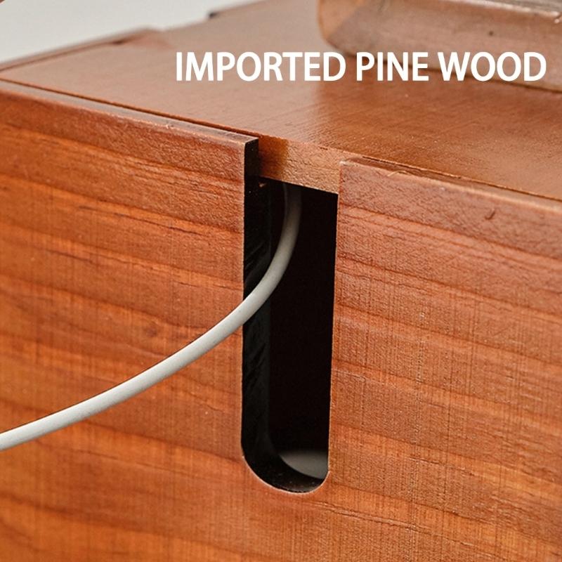 Elegant Wooden Wire concealing Box Designed To Cover Disordered Cables While Improving Appearance In Any Space B03E
