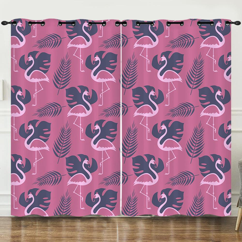 Curtain Cartoon Animal 3D Digital Printing Blackout Curtain Punching