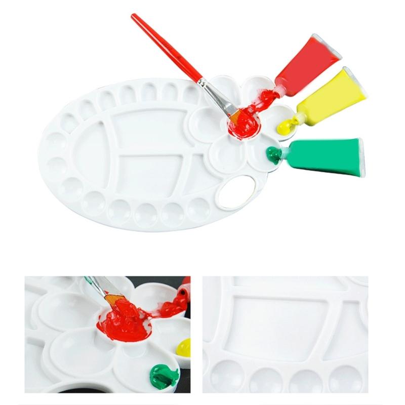 Easy Clean Children's Painting Palette Painting Dish Reusable Plastic Color Mixing Tray Art Tool For Home School Use