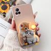 For Vivo V21e V2061 / V21 4G 5G V2050 V2066 Phone Case VivoV21e V 21 4G Elegant Floral Cat Printing Soft Silicone TPU Cases