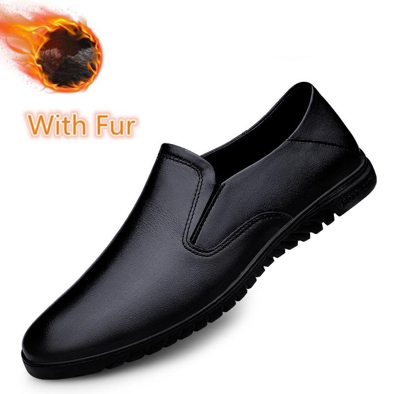 Fashion Genuine Leather Men Shoes Trendy 2024 New Casual Slip on Formal Loafers Men Moccasins Italian Black Male Driving Shoes Sneakers