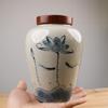 Hand-painted Bamboo Ceramic Tea Canister - Moisture-proof Storage for Green, White, and Pu'er Tea
