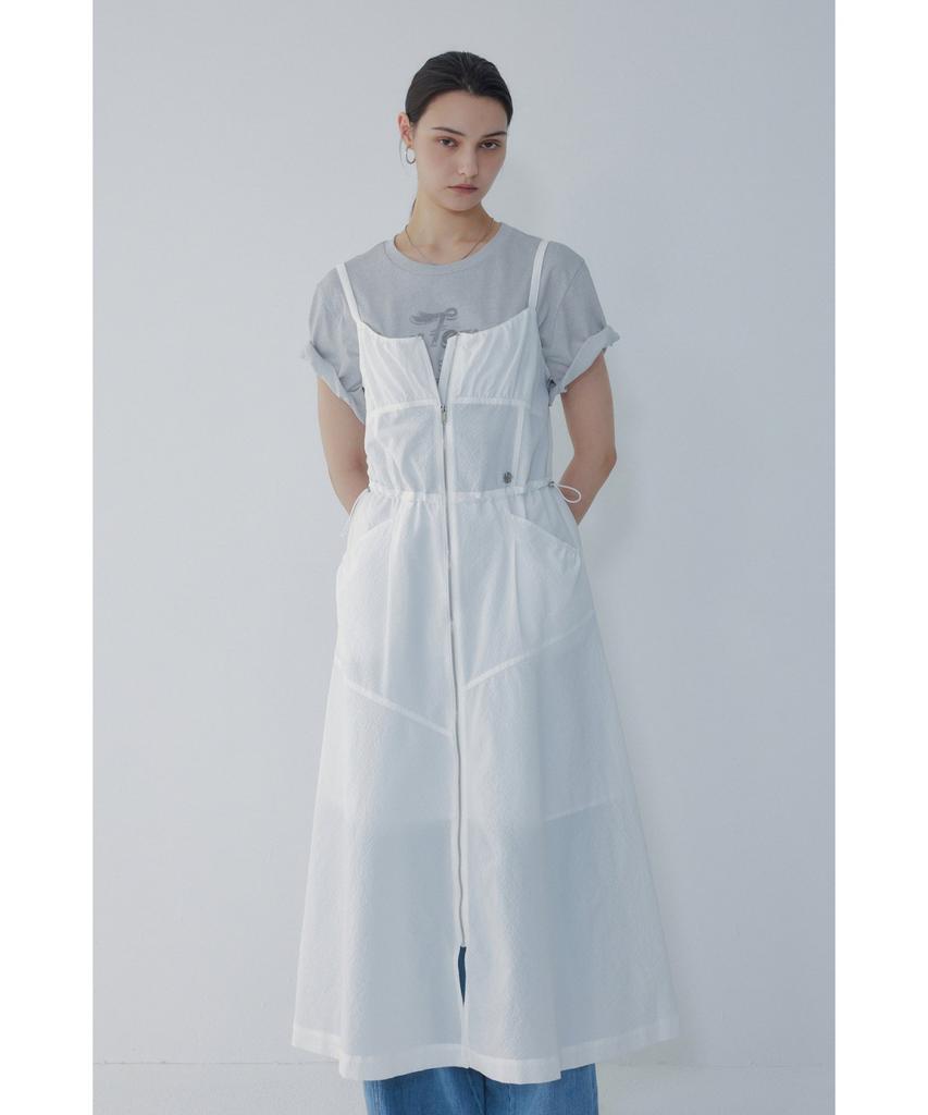 Bobeu Sleeveless Dress With Zipper Detail_White 7156237005