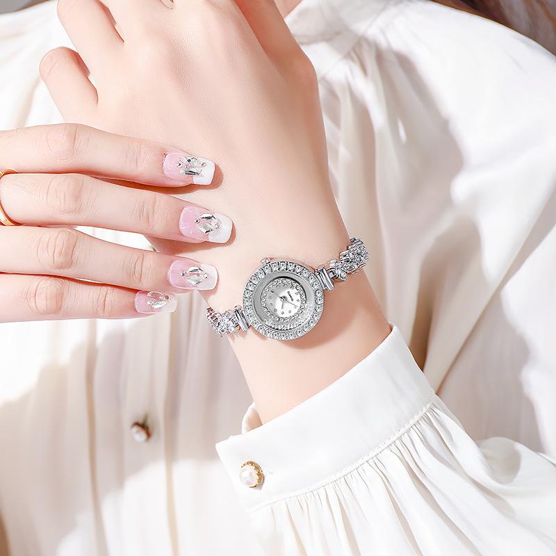 Orologio da Polso da Donna al Quarzo con Bracciale di Strass Regalo di Compleanno per Ragazza
