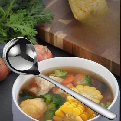 1 Stück Edelstahl Verdickungslöffel Kreativer Langer Griff Hotel Hot Pot Löffel Suppenkelle Heimküche Essentielle Werkzeuge