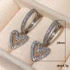 Creative Hollow Heart-Shaped Hanging Earrings, Sweet Wind Love Earrings Valentine'S Day Gift For Women Qixi Festival