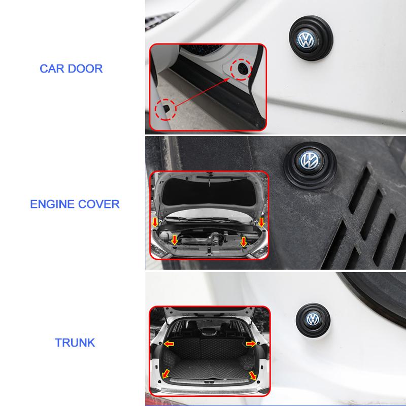 4Pcs Car Door Anti-shock Pad Anti-noise Buffer Gasket Auto Interior For VW Golf GTI Polo Tiguan Touran Jetta Passat CC T5 Beetle zh3