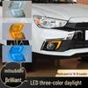 Compatible with 2016-18 Mitsubishi ASX LED Flowing 3-Color Daytime Running Lights & Turn Signals.