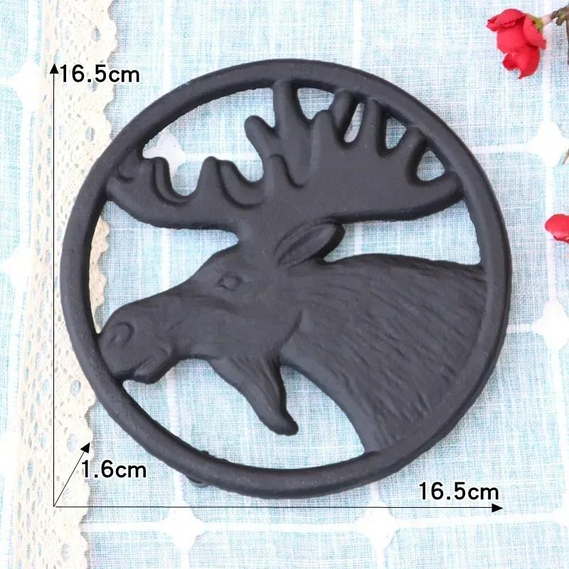 Owl Retro Decoration Ironwork Insulation Rack Water Kettle Style Household Cup Bowl Placemat Cast Iron Kitchen Plate Pot Mats