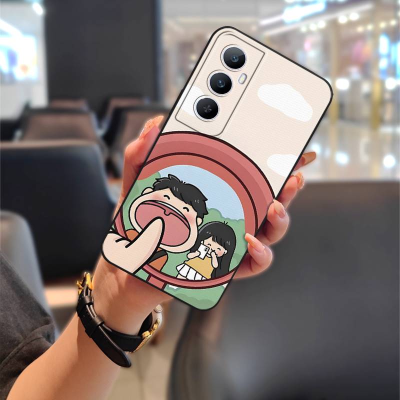 Dirt-resistant Phone Pouch Phone Case For Realme C65 Anti-dust Silicone Durable Soft case Cartoon Protective Couple Cute