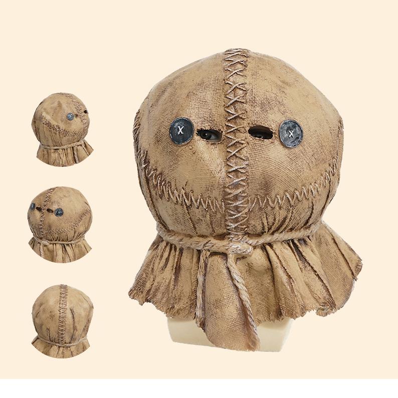 Buy 2022 Latex Scarecrow Masquerade Mask Headgear Halloween Texas